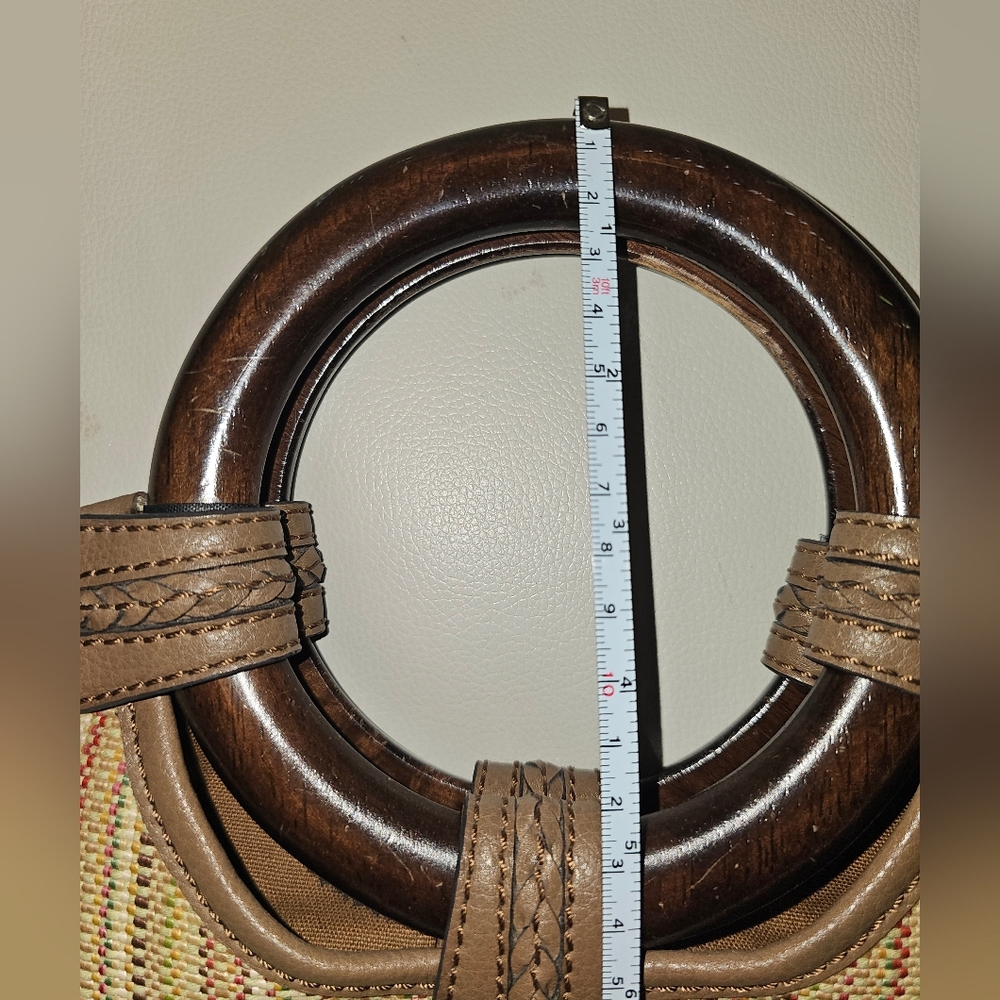 Fossil Multi Color Wood Handle Clutch - Picture 12 of 13